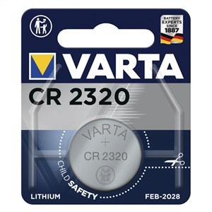6320101401 PILA DE BOTÓN LITIO CR2320 135MAH 1UD | VARTA