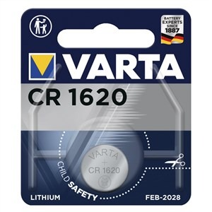 6620112401 PILA DE BOTÓN LITIO CR1620 70MAH 1UD | VARTA