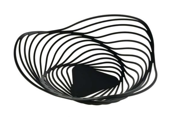 ACO02 B TRINITY CESTO ACERO Y RESINA NEGRO 26cm | ALESSI - Imagen 2