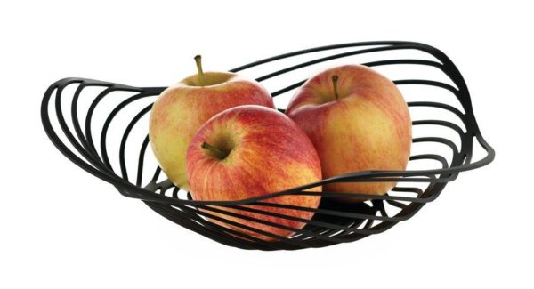 ACO02 B TRINITY CESTO ACERO Y RESINA NEGRO 26cm | ALESSI - Imagen 3