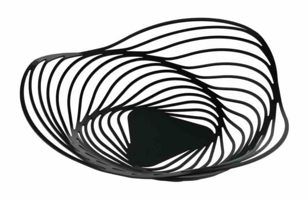 ACO03 B TRINITY CESTO ACERO Y RESINA NEGRO 33cm | ALESSI - Imagen 2