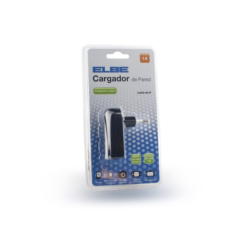 CARG-09-IP CARGADOR DE PARED UNIVERSAL USB 1A | ELBE - Imagen 5