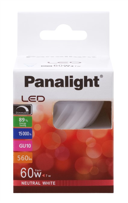 LDRHV9L40WG102DPL-4x LÁMPARA LED DICROICA DIMM GU10 DE 7W 4000K PACK DE 4 | PANASONIC-PANALIGHT - Imagen 4
