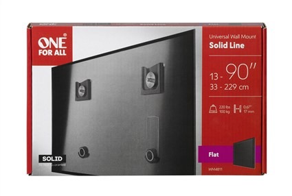 WM4811 SOPORTE PARED TV PLANO DE 13' A 90' MAX. 100KG. | ONE FOR ALL - Imagen 3