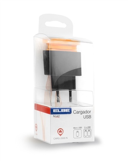 CARG-2000-N CARGADOR USB DE PARED 2xUSB + MICRO USB | ELBE - Imagen 7