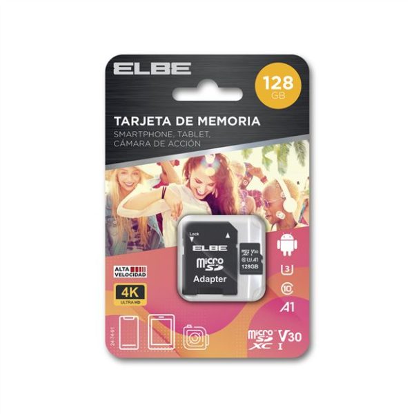 MSD-3128 TARJETA MICRO SD 128GB PARA RESOLUCIÓN 4K U3 | ELBE - Imagen 7