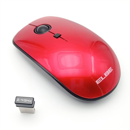 RT-111 RATÓN INALÁMBRICO ROJO PILA INC. AMBIDIESTRO | ELBE - Imagen 3