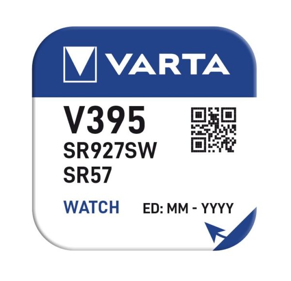 395101111 PILA DE BOTÓN ÓXIDO DE PLATA V395/SR57 38MAH 1UD | VARTA - Imagen 3