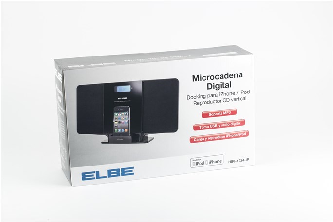 HIFI-1024-IP CON CD/MP3 + USB + iPhone/iPod DOCKING | ELBE - Imagen 3