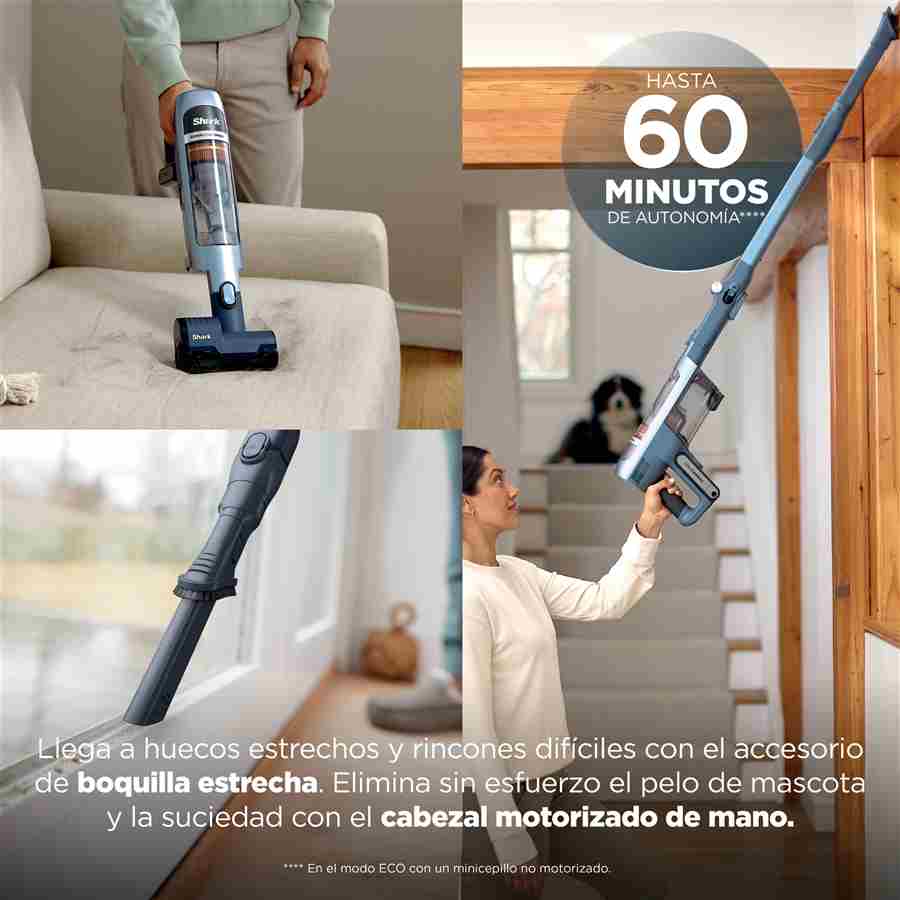 IA3244EUT ASPIRADORA SIN CABLE CON VACIADO AUTOMÁTICO SHARK POWER DETECT SPEED PET PRO CLEAN & EMPTY AZUL HIELO | SHARK - Imagen 13