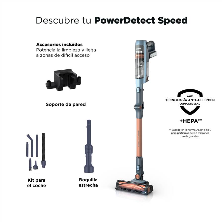IA1244EU ASPIRADORA SIN CABLE SHARK POWER DETECT SPEED AZUL HIELO | SHARK - Imagen 13