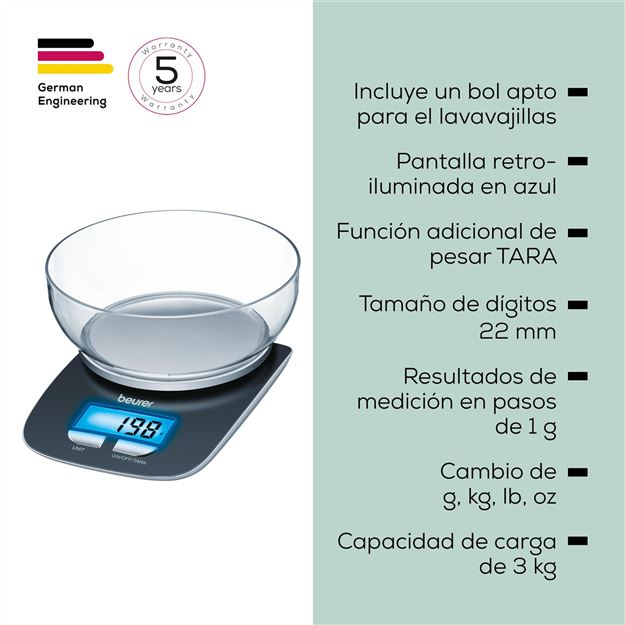 KS-25 LE 2026 BALANZA DE COCINA CON BOL | BEURER - Imagen 7